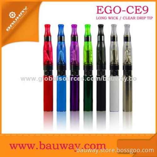 Bauway CE9-3 Colorful Clearomizers with 10 Wicks and No Leaking
